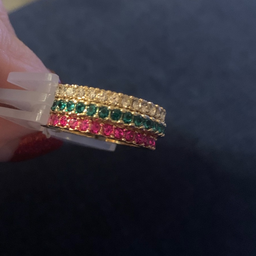 STACKING RINGS SET Women’s Ring 3 Rings Sparkle